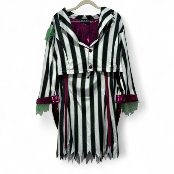 Dolls Kill The Bio-Exorcist Beetlejuice Costume Set, Plus Size 2X Cosplay, NEW - Picture 7 of 15